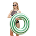 Large inflatable swim ring from Hogar brand, featuring bright colors and a sturdy design for pool fun and relaxation.