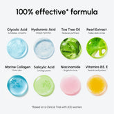 Maree glycolic and salicylic acid peel pads for clear, smooth skin, shown in a close-up image of the product packet