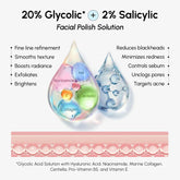 Maree glycolic and salicylic acid peel pads for clear, smooth skin, shown in a close-up image of the product packaging and pads