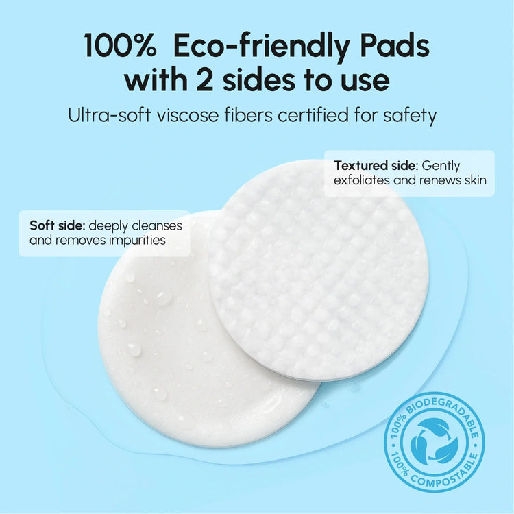 Maree glycolic and salicylic acid peel pads for clear, smooth skin, shown in a close-up image of the product pads.