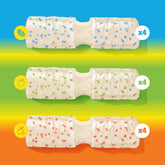 Assorted BUILT Sour Puff variety box with colorful, stacked sour puff candies in various flavors on a white background.