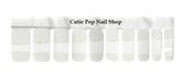 White French tip nail strips by Cutie Pop Nail Shop, featuring elegant, ready-to-apply nail designs for a classic manicure look.