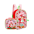 Strawberry Shortcake mochila with matching lunchbox by Farmacias Savia, featuring cute character design and colorful details.