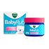Vicks BabyRub soothing balm for babies in a 1.76 oz jar, with gentle natural ingredients, designed for soothing and comfort.