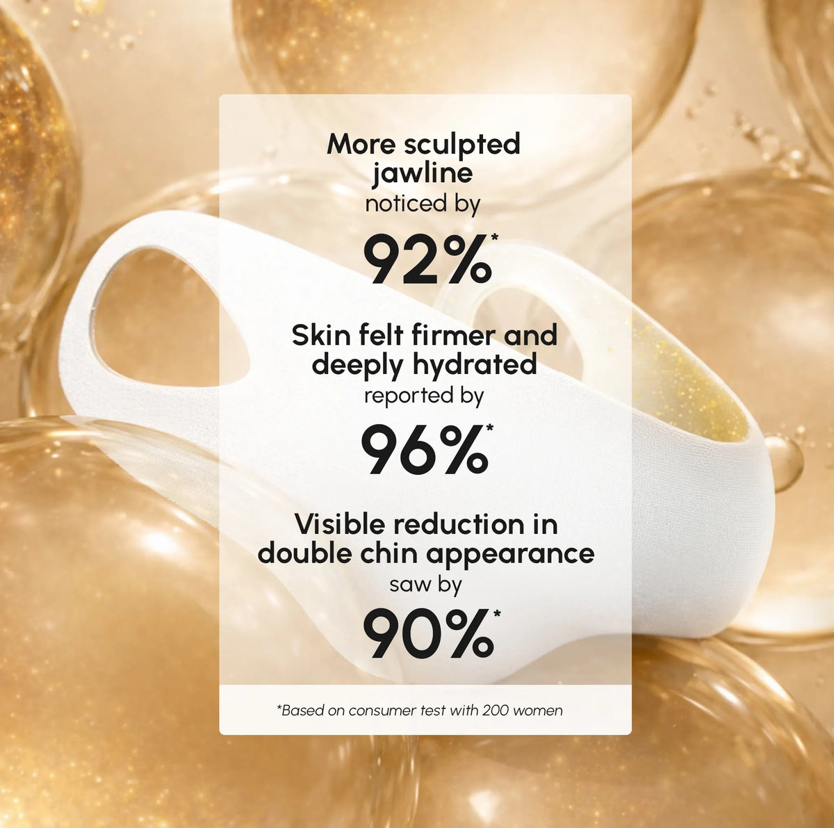24K gold V-line lifting mask pack with 20 pieces from Maree, featuring gold-colored masks designed for facial contour lifting.