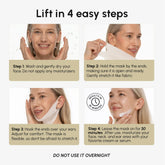 Set of 20 Maree 24K Gold V-Line Lifting Masks with gold foil and skincare serum, designed to firm and lift the jawline.