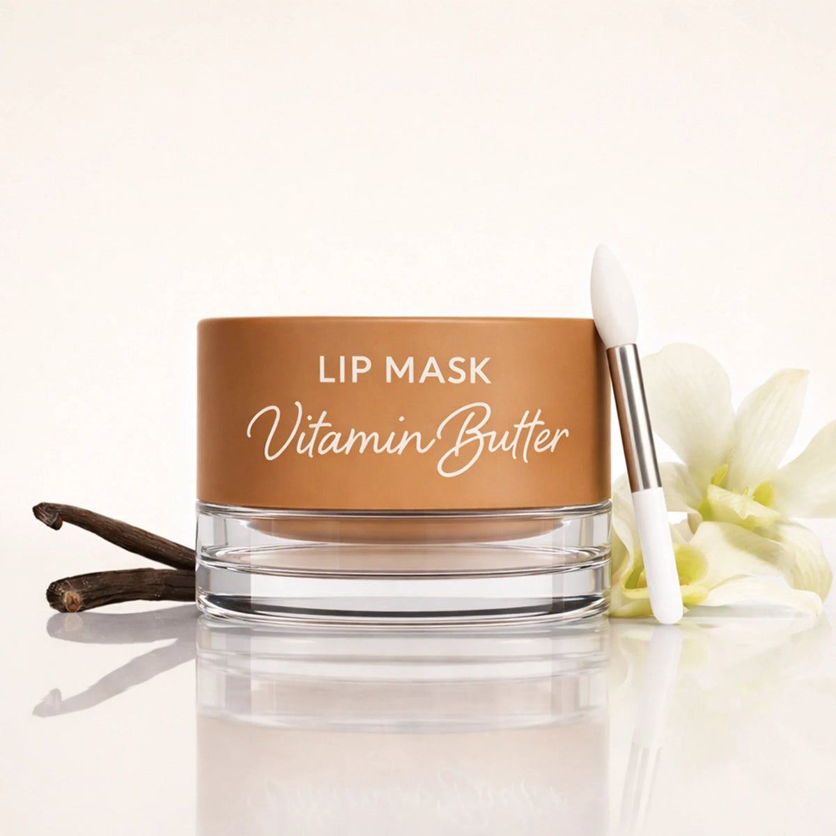 Maree Vanilla Plumping Lip Balm and Moisturizer with smooth, glossy vanilla-flavored lips and healthy skin.