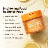 Maree Dark Spot Fading Vitamin C Pads with brightening ingredients and textured pads for facial application.