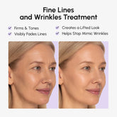 Maree anti-wrinkle tape patches applied around eyes and forehead to reduce fine lines and wrinkles.