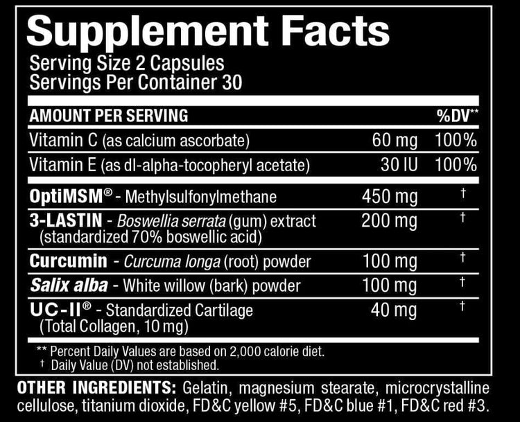 Allmax AllFlex Rapid Joint Recovery supplement in 60 capsules, supporting joint health and flexibility.
