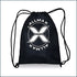 AllMax drawstring bag made of durable fabric, featuring the AllMax Nutrition logo, ideal for storing shirts, shakers, or accessories.