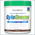 AllMax CytoGreens dietary supplement container with label, featuring green herbs and vitamins for health and wellness.