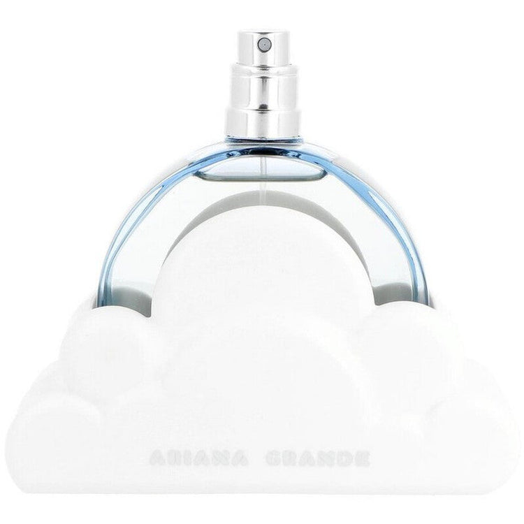 Ariana Grande Cloud Eau de Parfum Spray for women, 3.4 oz tester, featuring a sleek bottle with cloud-inspired design.