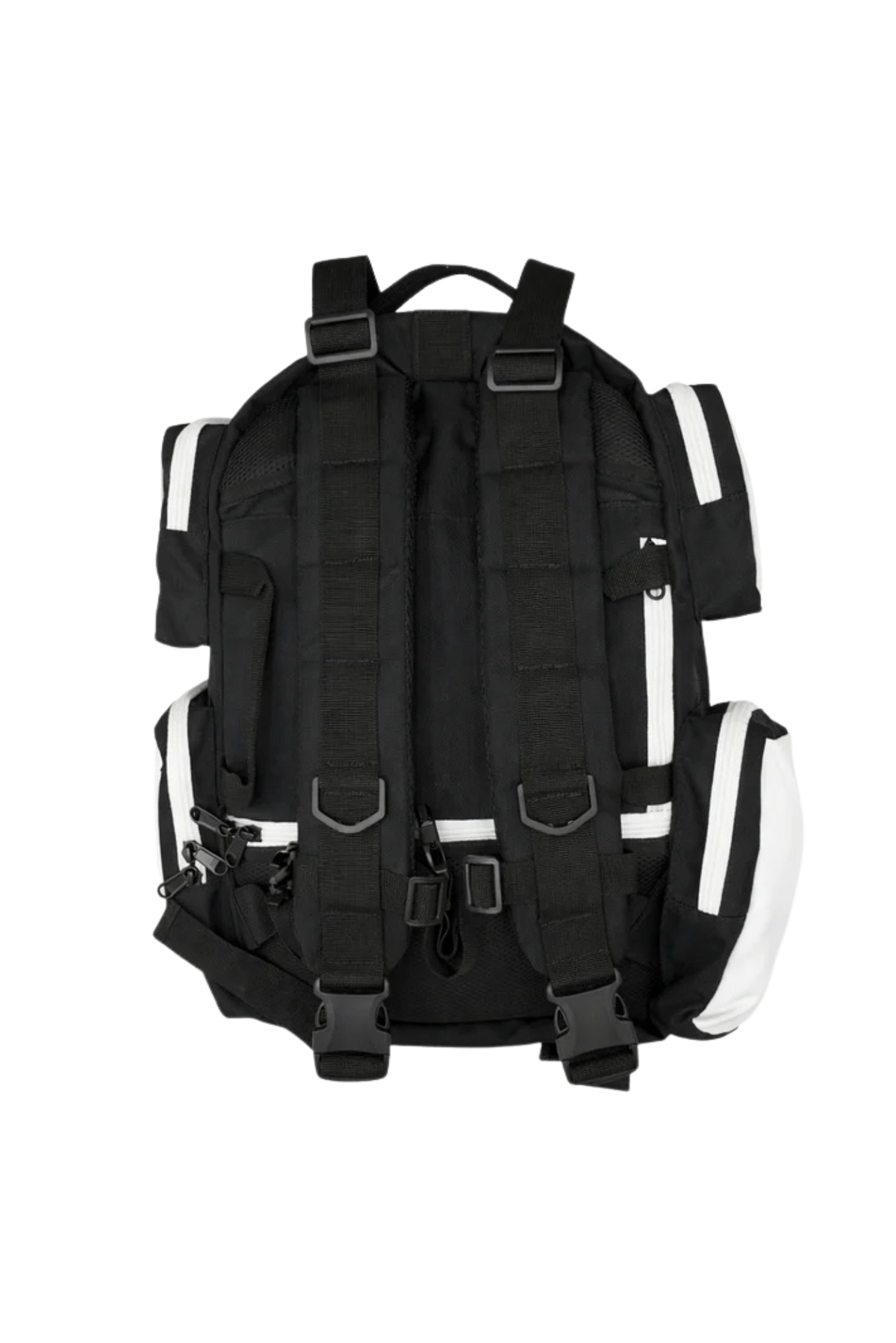 BlackLabel 26L backpack by BLACKLABEL Supplements, black with adjustable straps and multiple compartments for storage.