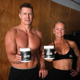Container of BLACKLABEL Supplements creatine monohydrate powder with a black and white label, shown on a plain background.