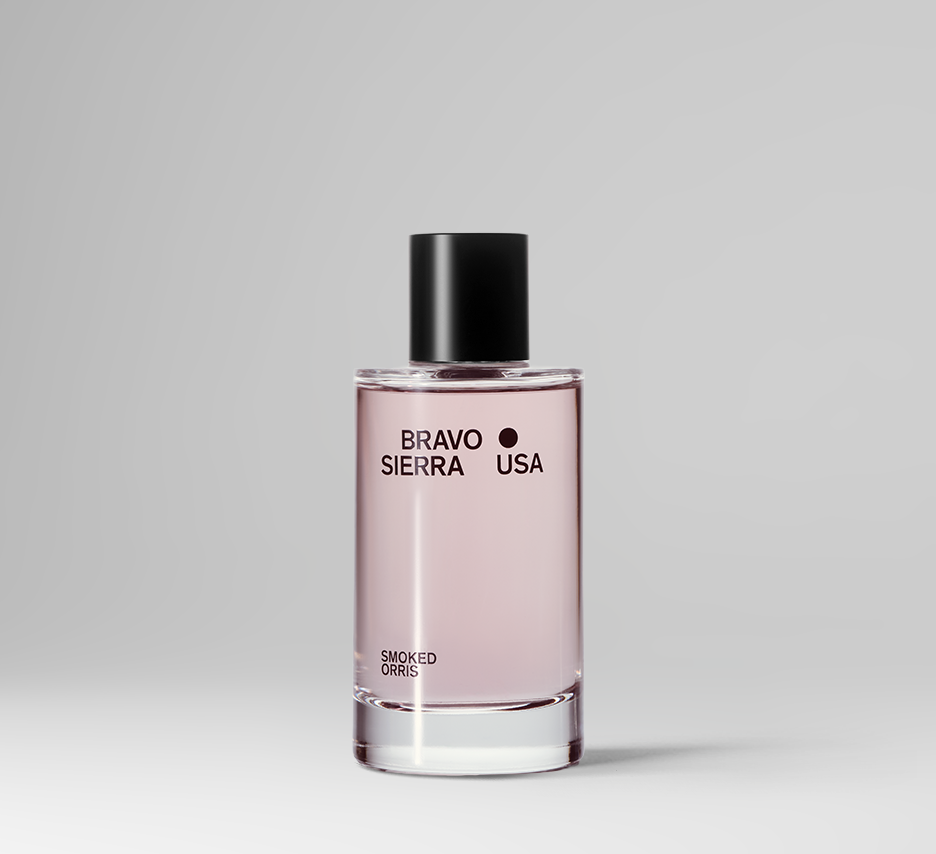 Bravo Sierra marine salt body fragrance bottle, fresh and clean scent, showcasing the fragrance product with packaging.