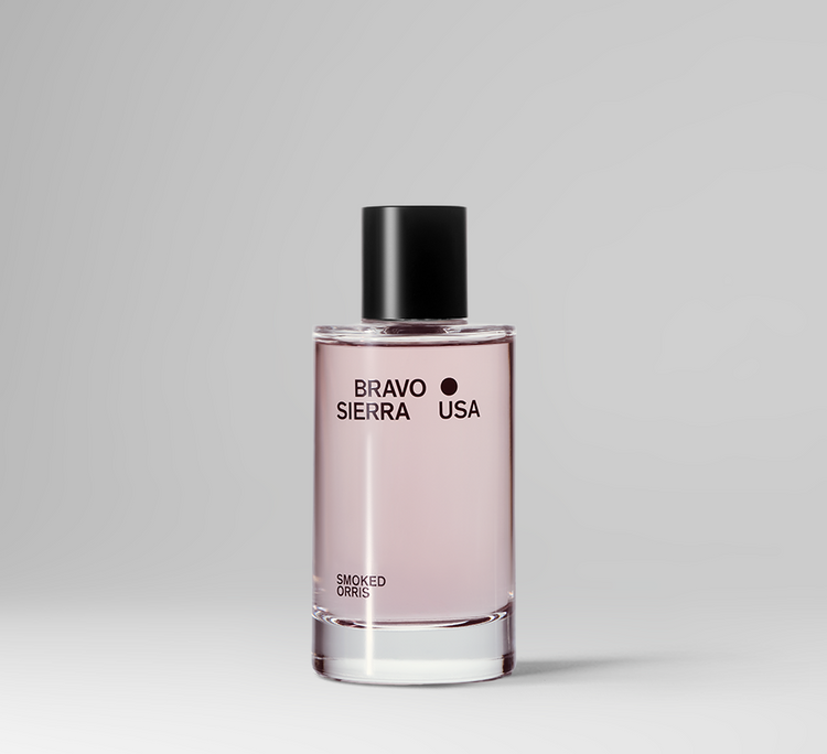 Bravo Sierra marine salt body fragrance bottle, fresh and clean scent, showcasing the fragrance product with packaging.