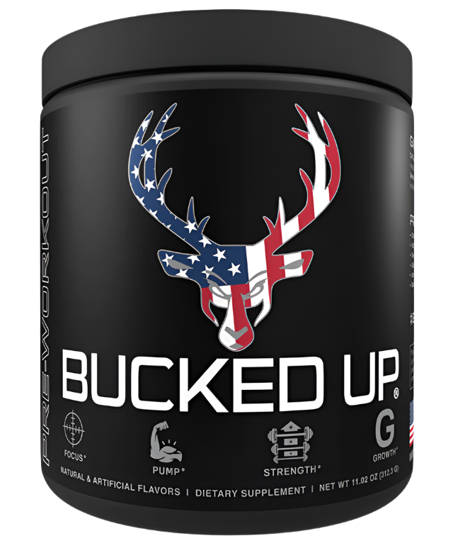 Comito Wellness Bucked Up Pre-Workout powder with Koala Freak Aussie Fruit flavor, energy, performance, and focus for 30 servings.