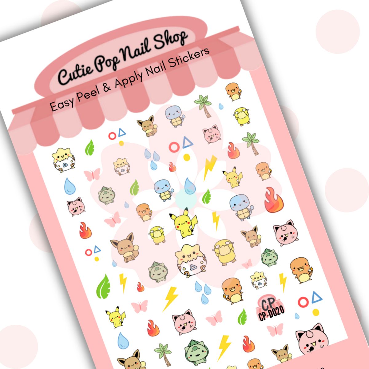 Cutie Pop Nail Shop Elements kit with colorful nail art accessories and tools for creative manicure designs