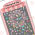Colorful nail art featuring narwals and caticorns designs from Cutie Pop Nail Shop on a clear nail set.