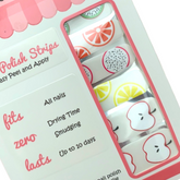 Cutie Pop Nail Shop Citrus Punch nail strips featuring bright, citrus-inspired nail design on a set of ready-to-wear nail strips.