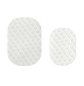 Transparent crisscross nail strips from Cutie Pop Nail Shop, showcasing stylish nail art design on a natural nail.
