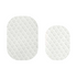 Transparent crisscross nail strips from Cutie Pop Nail Shop, showcasing stylish nail art design on a natural nail.