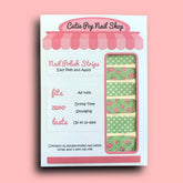 Darling Dahlias nail strips by Cutie Pop Nail Shop featuring floral dahlia design on adhesive nail strips.