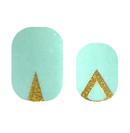 Gold Triangle nail strips by Cutie Pop Nail Shop featuring stylish triangular design for trendy manicure accents.