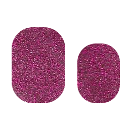 Magenta Magic glitter nail strips by Cutie Pop Nail Shop, featuring vibrant magenta with sparkling glitter finish.