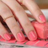 Passion Fruity Pink Cutie Pop Nail Shop nail strips featuring vibrant pink and fruity design for stylish manicures.