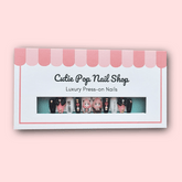 Short almond-shaped press-on nails from Cutie Pop Nail Shop, style Anya, in a natural, elegant design.
