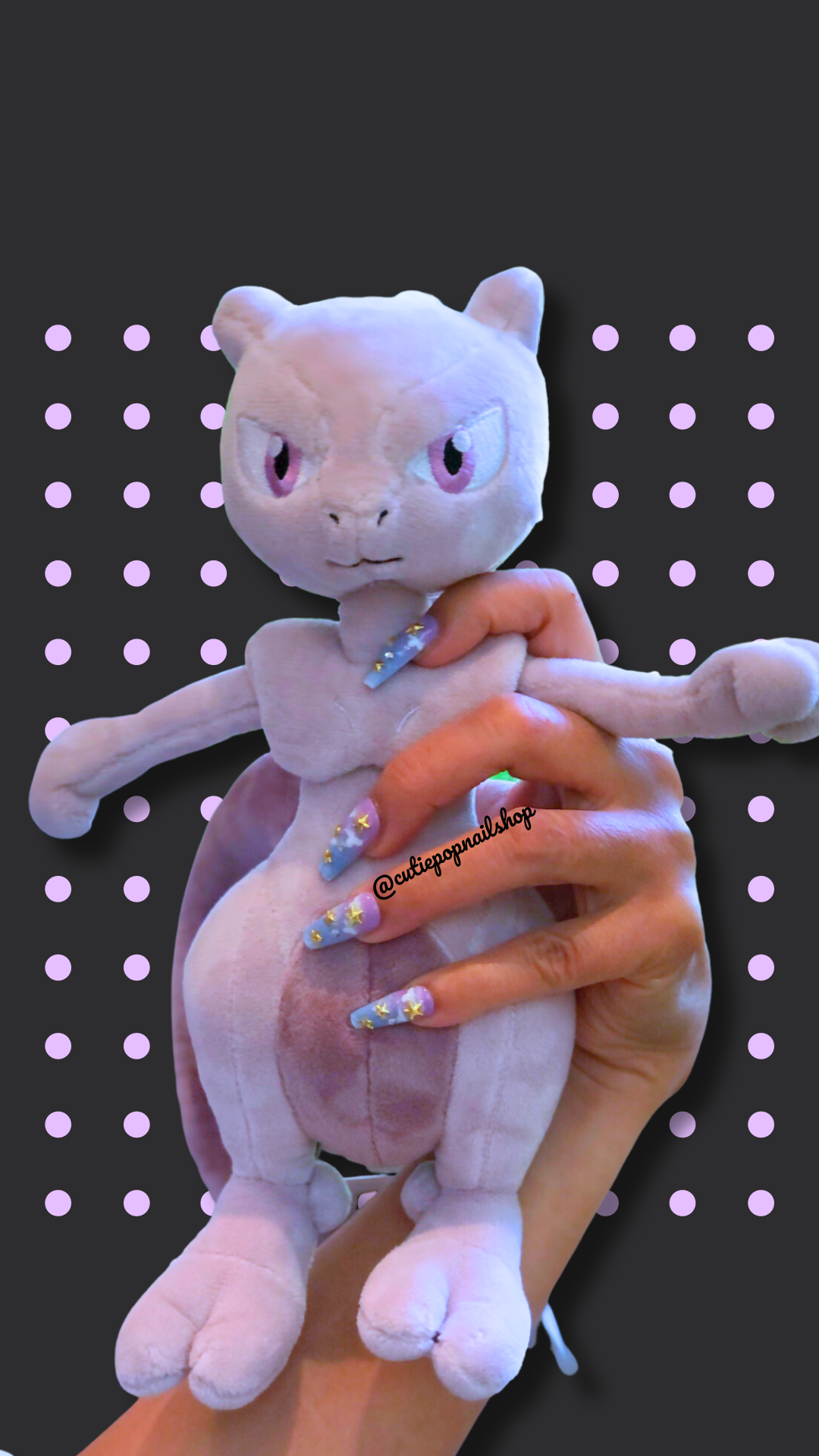Cutie Pop Nail Shop Twilight Press-On Nails in coffin shape, XXS to medium size, featuring a twilight-inspired design.