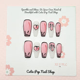 Cartoon Drip press-on nails from Cutie Pop Nail Shop featuring colorful drip design and trendy nail art.