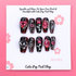 Gothic Ruby press-on nails by Cutie Pop Nail Shop featuring deep red and black gothic design on short, stylish false nails.