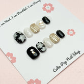 Set of Cutie Pop Nail Shop JPN Gold press-on nails with shiny gold finish and stylish design for easy application.