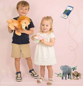 Large grey plush elephant stuffed animal from DoodleBug&