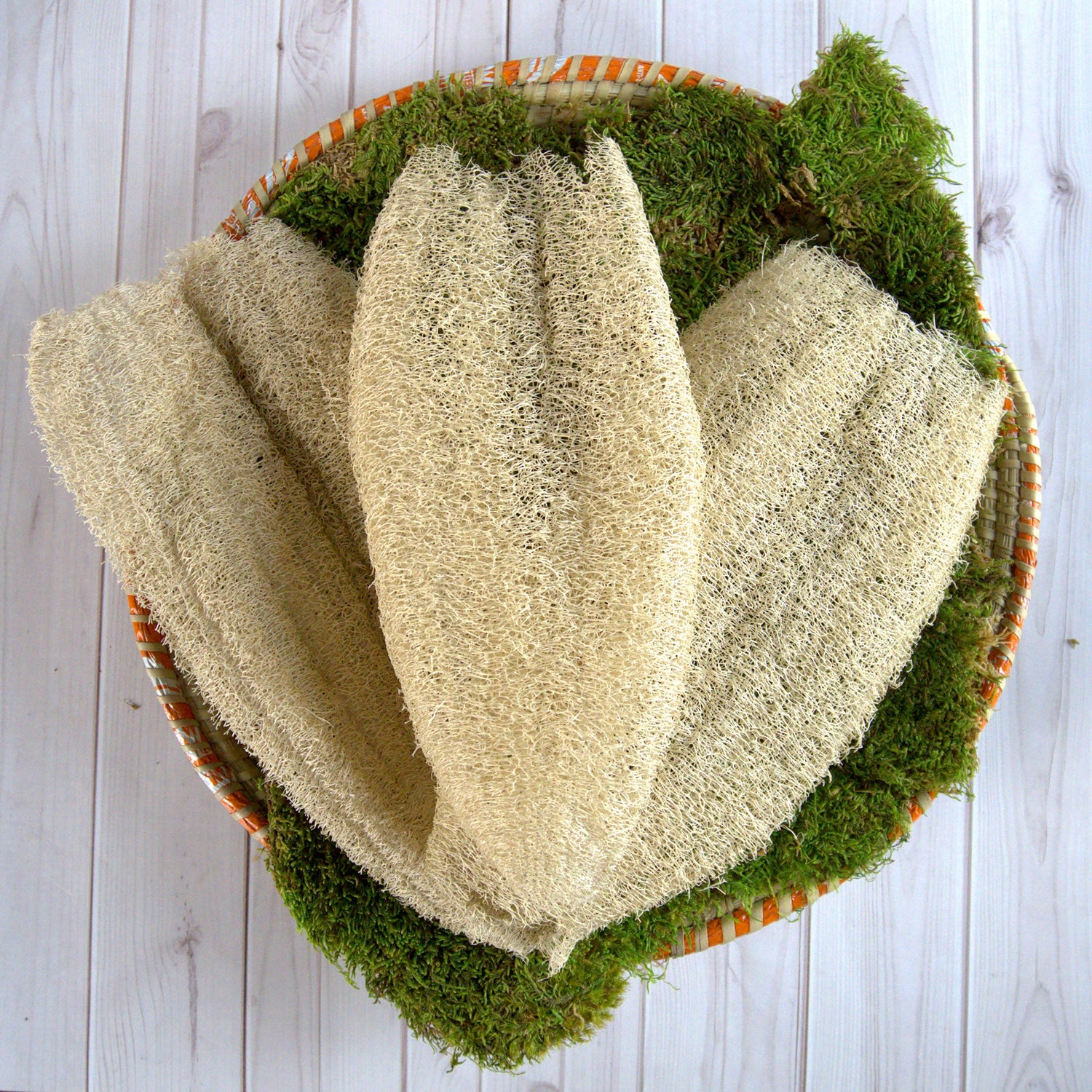 Ugandan Exfoliator Natural Loofah by Duma Mbili LLC, an African exfoliating scrubber for gentle skin exfoliation.