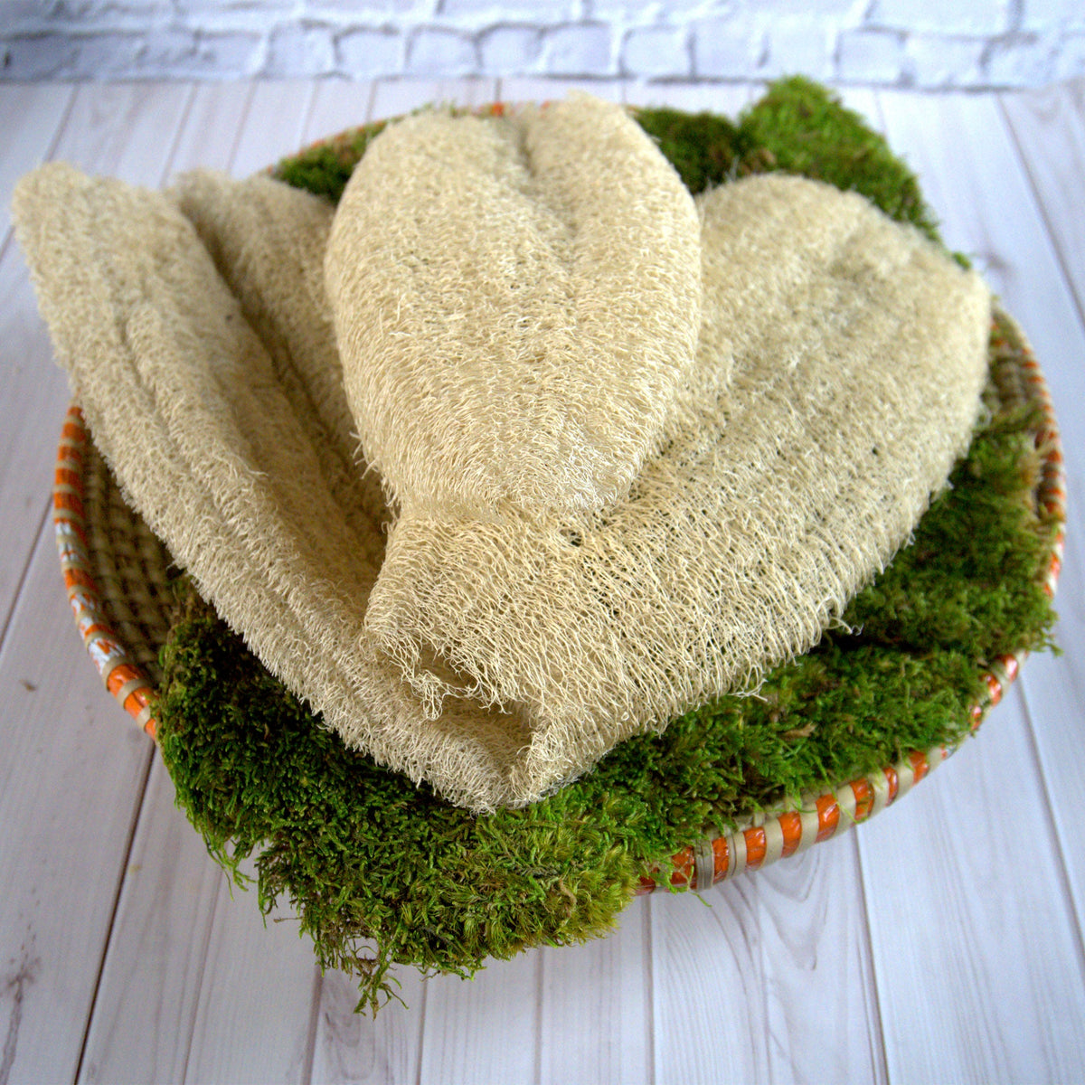 Ugandan Exfoliator Natural Loofah by Duma Mbili LLC, African exfoliating scrubber for gentle skin exfoliation.