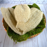 Ugandan Exfoliator Natural Loofah by Duma Mbili LLC, African exfoliating scrubber for gentle skin exfoliation.