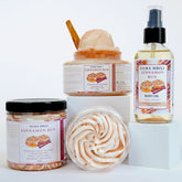 Duma Mbili LLC Fall Enchantment Bundle with cinnamon bun scented whipped body butter in a luxurious jar.