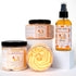 Duma Mbili LLC Fall Enchantment Bundle with cinnamon bun scented whipped body butter in a jar, perfect for autumn skincare.