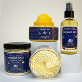 Duma Mbili LLC Fall Enchantment Bundle featuring whipped cinnamon bun body butter in a luxurious jar.