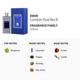 Unisex London Oud No. 9 Blue Eau de Parfum by Farmacias Savia in a 4.2oz bottle, featuring a luxurious fragrance with blue accents.