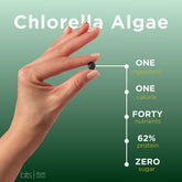 Large bag of ENERGYbits RECOVERYbits® Chlorella supplement for energy and detox, shown in a subscription product image.
