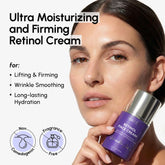Maree Retinol Lifting & Firming Face Cream jar showing smooth cream texture in a sleek container.