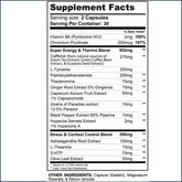 Gaspari DTN8 weight loss supplement bottle with nutritional label and 60 capsules, designed to support fat burning and metabolism.