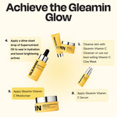 Gleamin Advanced Brightening Facial Moisturizer in a sleek jar, showcasing smooth, luminous skin and hydrating texture.