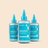 Maree Glow Boost Glycolic Face Toner bottle with clear liquid and label, designed for exfoliating and brightening skin.