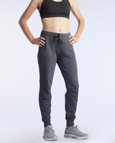 Goal Five Freasy Jogger in carbon color, lifestyle apparel, showing comfortable fit and stylish design in a casual setting.